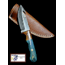 Titan Damascus Skinning Gut Hook, Hunting Knife by Titan TD-176, 4in, TDK-176