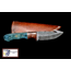 Titan Damascus Skinning Gut Hook, Hunting Knife by Titan TD-176, 4in, TDK-176