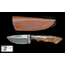 Titan Hand Forged Knife, Damascus Knife, Drop-Style Blade, Black Walnut Scales Hunting Knife by Titan TD-181, 4.3in, TDK-181