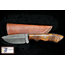 Titan Hand Forged Knife, Damascus Knife, Drop-Style Blade, Black Walnut Scales Hunting Knife by Titan TD-181, 4.3in, TDK-181