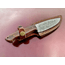 Titan International Knives Damascus 10in Custom Handmade Forged Damascus Steel Hunting Bowie Knife Fixed Blade Diamond Wood Handle w/ Leather Sheath, 8 inch, TDK-226
