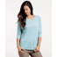 Toad&amp;Co Ember 3/4 Sleeve Women's Tee, Deepwater, Large T1242709-421-L