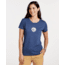 Toad&amp;Co Roar Short Sleeve Womens Graphic Tee, Navy Heather, Extra Small, T1002804-131-XS