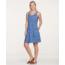 Toad&amp;Co Sunkissed Cutout Dress, Blueberry Batik Floral Print, Large T1792801-425-L