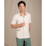 Toad&amp;Co Taj Hemp Short Sleeve Shirt Slim - Mens, Oatmeal Chambray, Extra Large, T2002905-223-XL