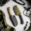 Toor Knives Brauler Fixed Blade Knife, 4in, CPM Cruwear Steel, G10 Handle, Omaha Tan, Black Tru Hide, Brauler - Omaha Tan
