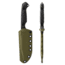 Toor Knives Crewman Fixed Blade Knife, 4.5in, CPM Cruwear Steel, G10 Handle, Bomber Black, Army Green, The Crewman - Bomber Black
