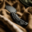 Toor Knives Vellum Fixed Blade Knife, 3.5in, CPM 154, Ebony Handle, Spanish Moss, Vellum-Spanish Moss