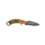 TOPS Knives VTAC Crusader Fixed Knife, 3.63in, 1095 RC 56-58 Steel, Drop Point Blade, Tan/Green Canvas Micarta Handle VTAC-02