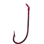 Tru-Turn Snelled Hook, Spear Point, Non-Offset Baitholder, Down Eye, Blood Red, Size 10, 5 Per Pack, 303G-10