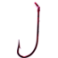 Tru-Turn Snelled Hook, Spear Point, Non-Offset Baitholder, Down Eye, Blood Red, Size 2, 5 Per Pack, 303G 2