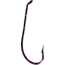 Tru-Turn Snelled Hook, Spear Point, Non-Offset Baitholder, Down Eye, Blood Red, Size 6, 5 Per Pack, 303G 6