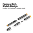 TRUE Keychain Pen/Knife Combo Tin, Black, TRU-PEN-0002