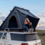 TRUSTMADE Scout Plus Triangle with Roof Rack Aluminum Car Rooftop Tent, Black and Grey, Medium, OR02RT04YZ-BlackGrey
