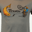 Trxstle, LLC Pedal Cowboy T-Shirt, Medium, Warm Grey, AP-TEE-PED-WAR-M