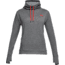 Under Armour Featherweight Fleece Funnel Neck - Women's, CHARCOAL MEDIUM HEATHER/Charcoal/NEON CORAL, LG, 1305498-019-LG