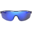Under Armour Gametime Sunglasses with Matte Transparent Blue Frame and Grey/Blue Mirror Lens, Medium, UA0003GS PJP-W1