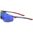 Under Armour Gametime Sunglasses with Matte Transparent Blue Frame and Grey/Blue Mirror Lens, Medium, UA0003GS PJP-W1