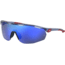 Under Armour Gametime Sunglasses with Matte Transparent Blue Frame and Grey/Blue Mirror Lens, Medium, UA0003GS PJP-W1
