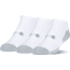 Under Armour Heatgear Tech Socks, Pack of 3, White, 7-9 Youth Large, U325-WHT-YL