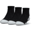 Under Armour Heatgear Tech Socks, Pack of 3, Black, 7-9 Youth Large, U326-BLK-YL