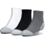 Under Armour Heatgear Tech Socks, Pack of 3, Graphite / Assorted, 7-9 Youth Large, U326-GPH/AST-YL