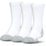Under Armour Heatgear Tech Socks, Pack of 3, White, 7-9 Youth Large, U327-WHT-YL