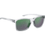 Under Armour Hustle JR Sunglasses with Crystal Clear Frame and Green Mirror Lens, Medium, UA7002S 900-Z9