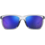 Under Armour Hustle JR Sunglasses with Cystral Clear Frame and Transparent Blue Temple Tips with Blue Mirror Lens, Medium, UA7002S QM4-Z0