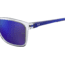 Under Armour Hustle JR Sunglasses with Cystral Clear Frame and Transparent Blue Temple Tips with Blue Mirror Lens, Medium, UA7002S QM4-Z0