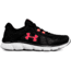 Under Armour Micro G Assert 7 Road Running Shoe, Black/White/Neo Pulse, 6 US, 3020674-002-6