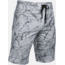 Under Armour Reblek Printed Board Short - Men's-Glacier Gray/Stealth Gray/Phoenix Fire-30 Waist