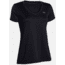 Under Armour Tech Short Sleeve V-Neck - Solid - Women's-Black/Metallic Silver-Small