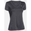Under Armour Tech Short Sleeve V-Neck - Solid - Women's-Carbon Heather/Metallic Silver-Small