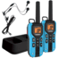 Uniden 40-Mile GMRS/FRS Radio - 2 Radios, Micro USB, Charge Cradle, Splashproof, Headset, Blue/Black GMR4055-2CKHS