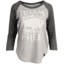 United By Blue 3/4 Roam Free Baseball Tee - Women's, Charcoal/Grey, Medium, 73W-1RB-CH3