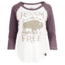 United By Blue 3/4 Roam Free Baseball Tee - Women's, Purple/Cream, Small, 73W-1RB-PR2