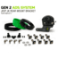 Up Down Air Gen II Air Delivery System, Jeep Wrangler JK &amp; JKU, Rear Engine, Black, 269-0717
