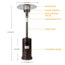 Upland Mushroom 46,000 BTU Patio Heater, Bronze, Medium, UJN-IO07-HB