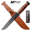 USMC Resolve Clamshell Fixed Blade Knife, 7 in, 3Cr13 Stainless Steel Stainless Steel, Bowie, Brown, MT-122MRCS