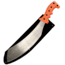 UST Blazer Parang Machete, 19.25in Overall, 13.5in Satin Carbon Steel Blade, Orange Textured Synthetic Handle, Black Nylon Sheath, Orange, 20-CUT0009-08