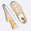 Vans Classic Checkerboard Slip-On Shoes, Ochre/True White, 5, VN0A38F7QCP-CB-O/TW-5