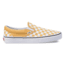 Vans Classic Checkerboard Slip-On Shoes, Ochre/True White, 5, VN0A38F7QCP-CB-O/TW-5