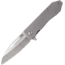 Vargo SOBATA 398 Titanium Framelock Folding Knife, 3 sintered titanium ceramic silver alloy blade, Titanium handle, T-500