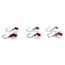 Vexan 6-Pack Red Eye Glow Tungsten T-VEX Ice Fishing Jig, Red Eye Glow, 1.4g, 5mm, TVEX6PK8HK