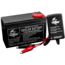 Vexilar 12 Volt/9 Amp Lead Acid Battery &amp; 1 Amp Charger System, Black, Regular, V-120