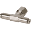 VIAIR 1/8in NPT F 3/8in to 3/8in Swivel T-Fitting, 2 pcs, 13822