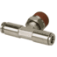 VIAIR 3/8in NPT M 1/8in to 1/8in Swivel T-Fitting, 2 pcs, 11822