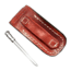 Victorinox Zermatt Leather Pouches Medium with steel Swiss Army Knife Pouches Brown 33204