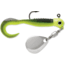 VMC Curl Tail Spin Jig, Black Chartreuse Glow, 1/16oz, CTSJ116BLKCHG
